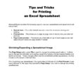 Excel Spreadsheet Tips With Regard To Excel  Tips And Tricks For Printing An Excel Spreadsheet  Pages