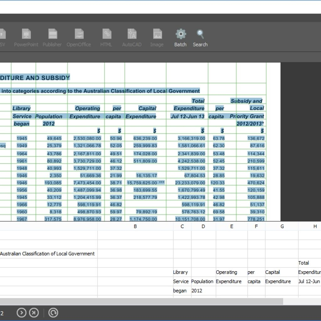 able to extract pdf to excel converter free download