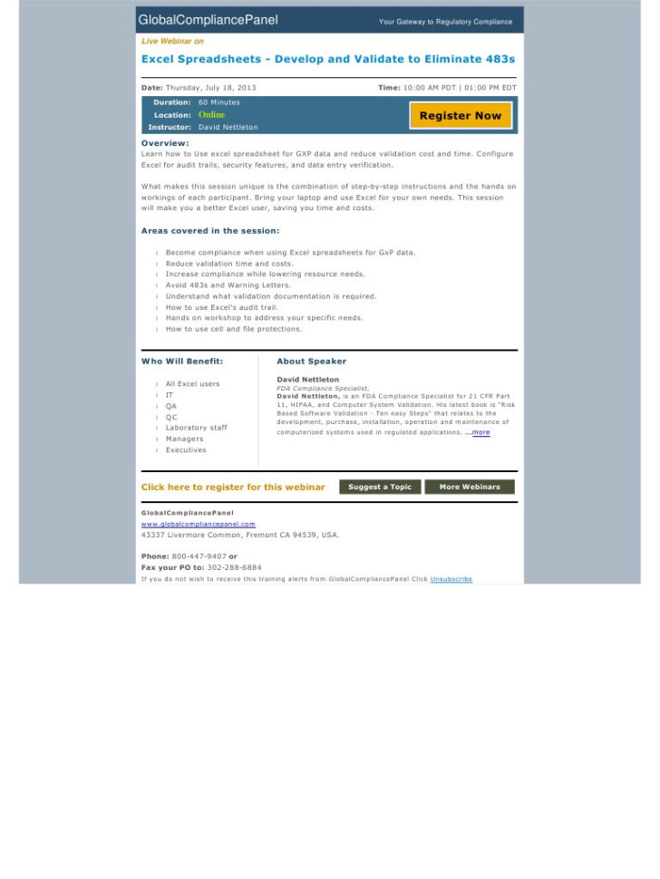 Excel Spreadsheet Validation For Fda 21 Cfr Part 11 Inside Winnovative Html To Pdf Converter For  Www.winnovative Software