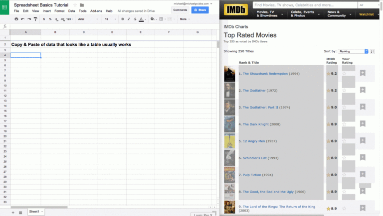 can you upload an excel spreadsheet to google sheets