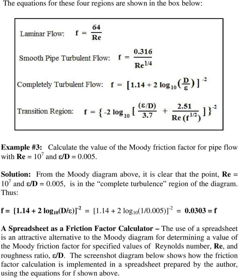 Excel Spreadsheets For Piping Calculations With Pipe Flowfriction Factor Calculations With Excel  Pdf