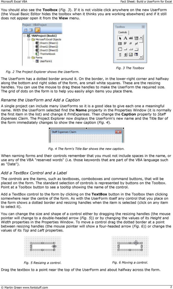 Excel Userform Spreadsheet Control Throughout Fig 1 The Finished 2555