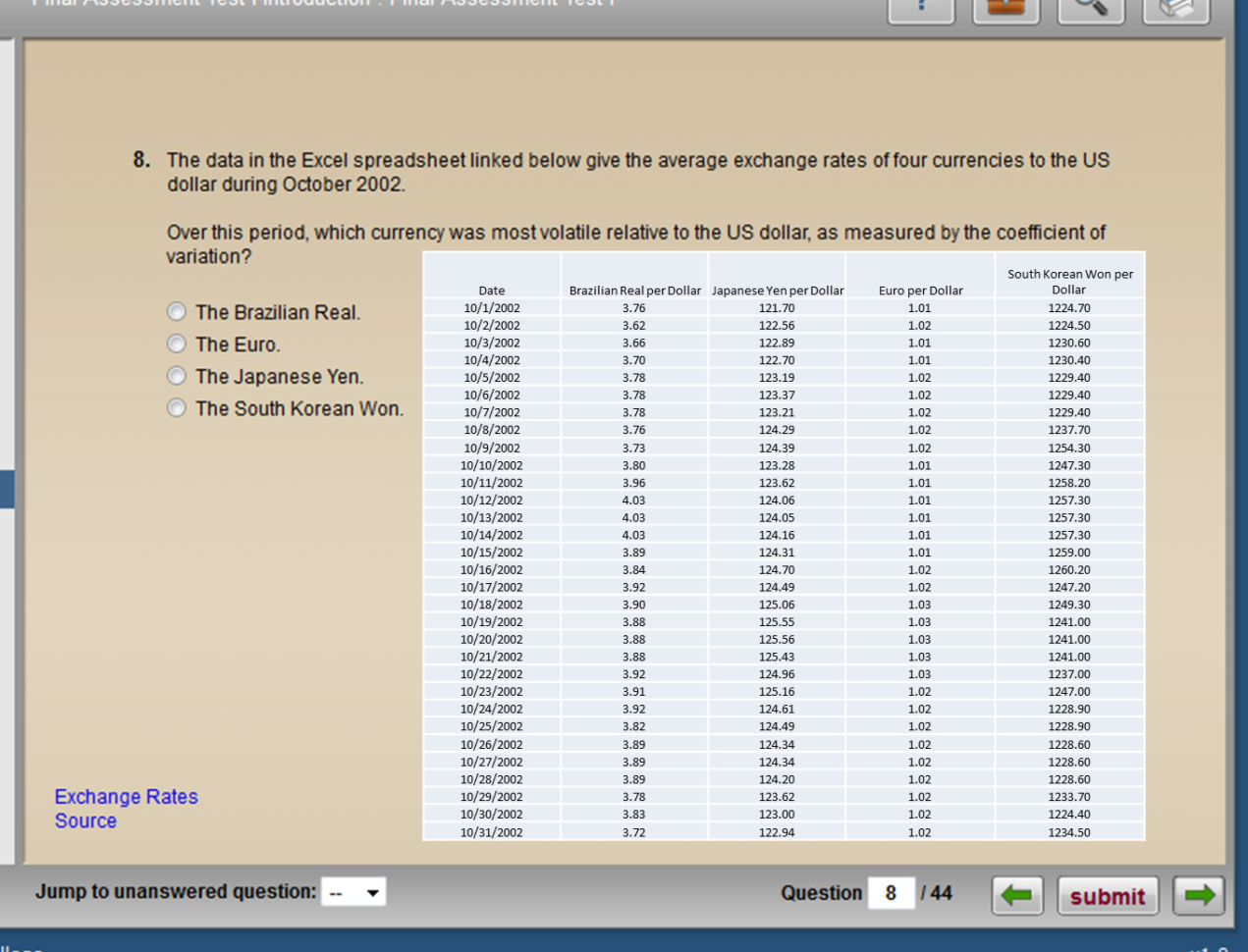 Exchange Rate Spreadsheet Regarding Solved: The Data In The Excel Spreadsheet Linked Below Giv