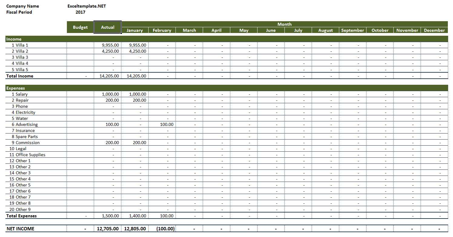 microsoft office income expense template spreadsheet free download