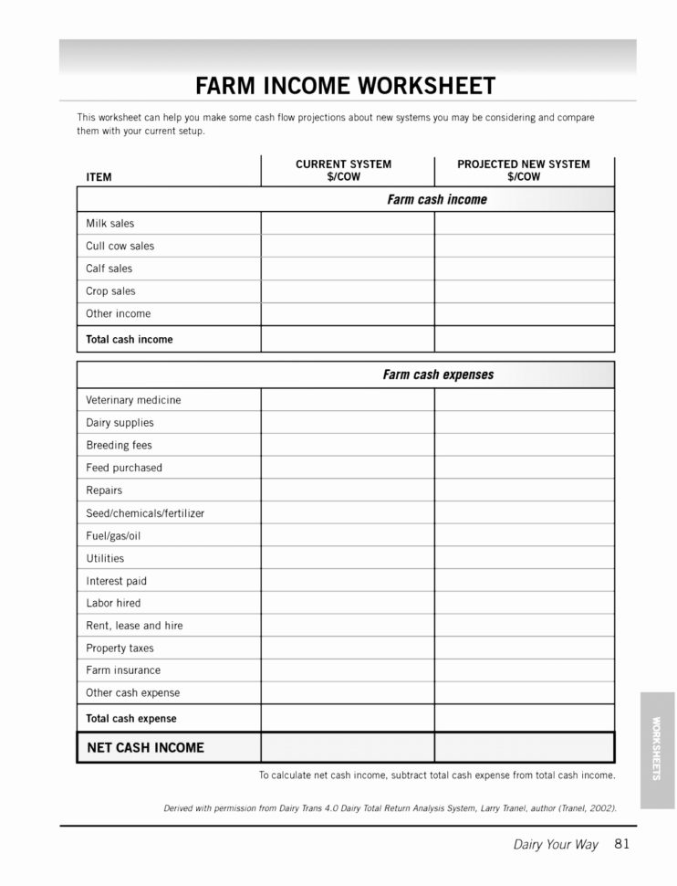 Farm And Expense Spreadsheet Download —