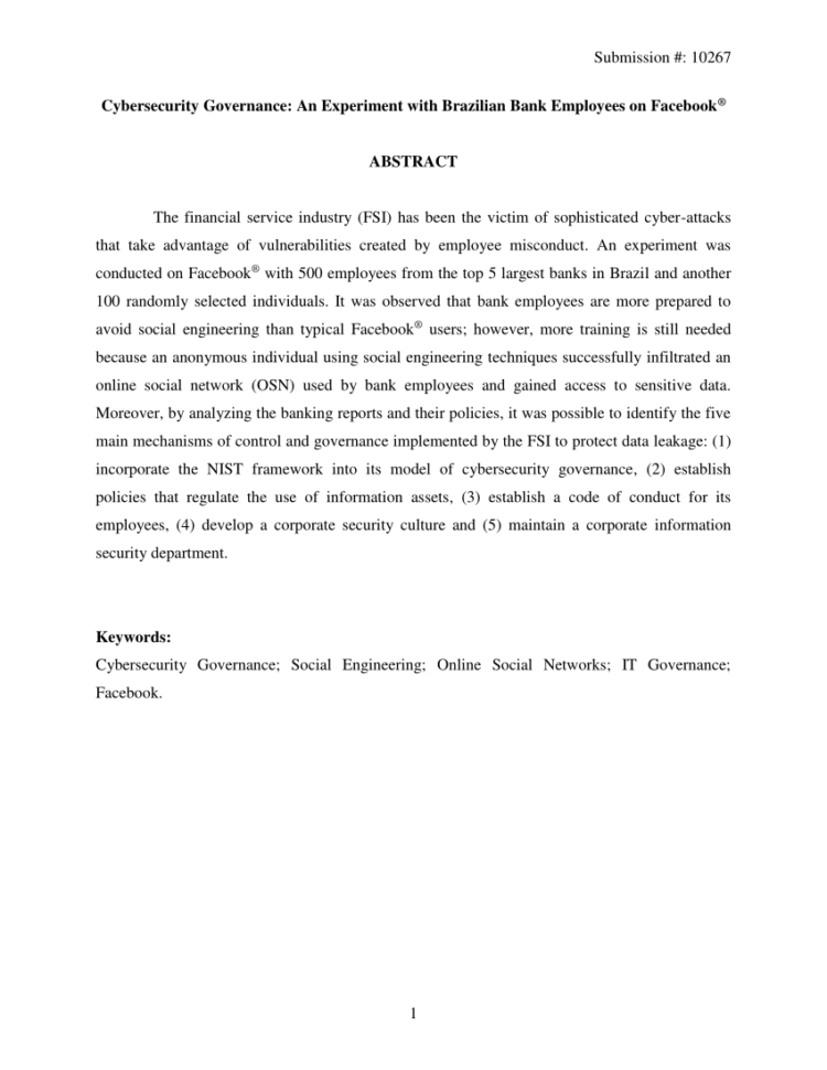 Ffiec Cybersecurity Assessment Tool Excel Spreadsheet Throughout Pdf Cybersecurity Governance: An Experiment With Brazilian Banks