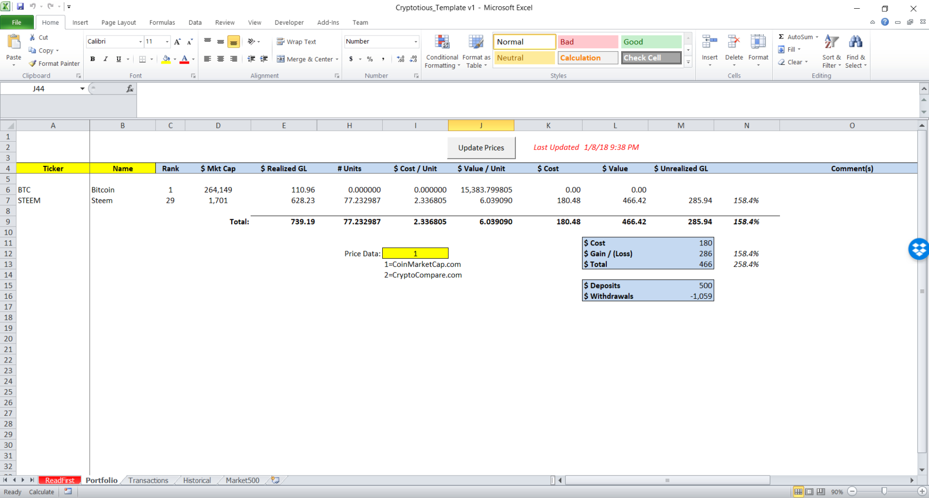 crypto fifo spreadsheet