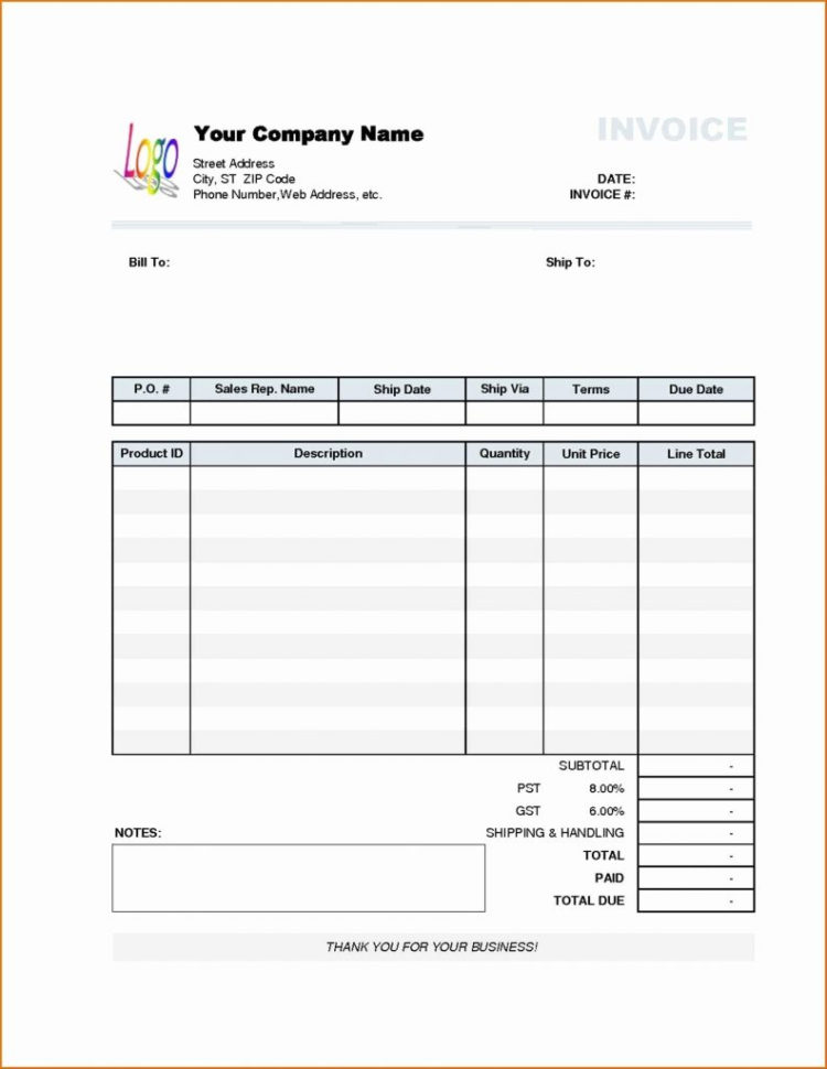 Fillable Spreadsheet Regarding Landscaping Invoice Forms Customizable Company Template Example