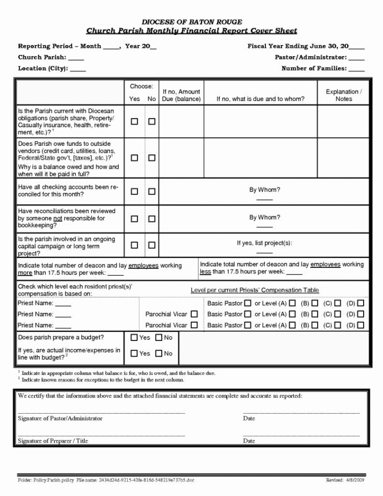 Financial Management Spreadsheet In Monthly Financial Report Excel Template With Church Plus Management