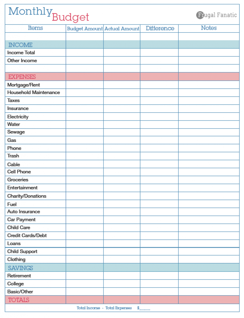 Financial Savings Plan Spreadsheet pertaining to Financial Planning