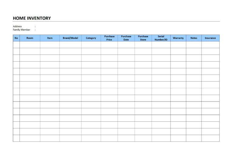 Firearms Inventory Spreadsheet — db-excel.com