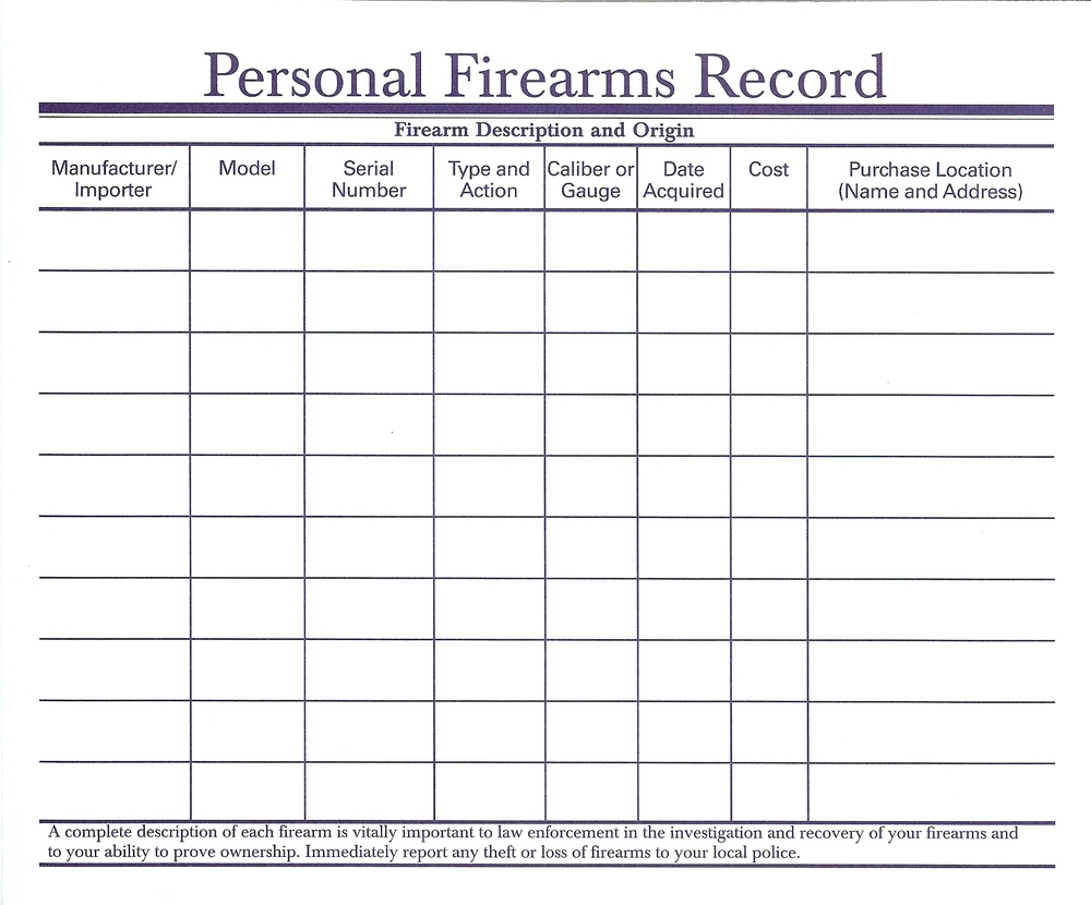 Firearms Inventory Spreadsheet Within Firearms Inventory Spreadsheet  Charlotte Clergy Coalition
