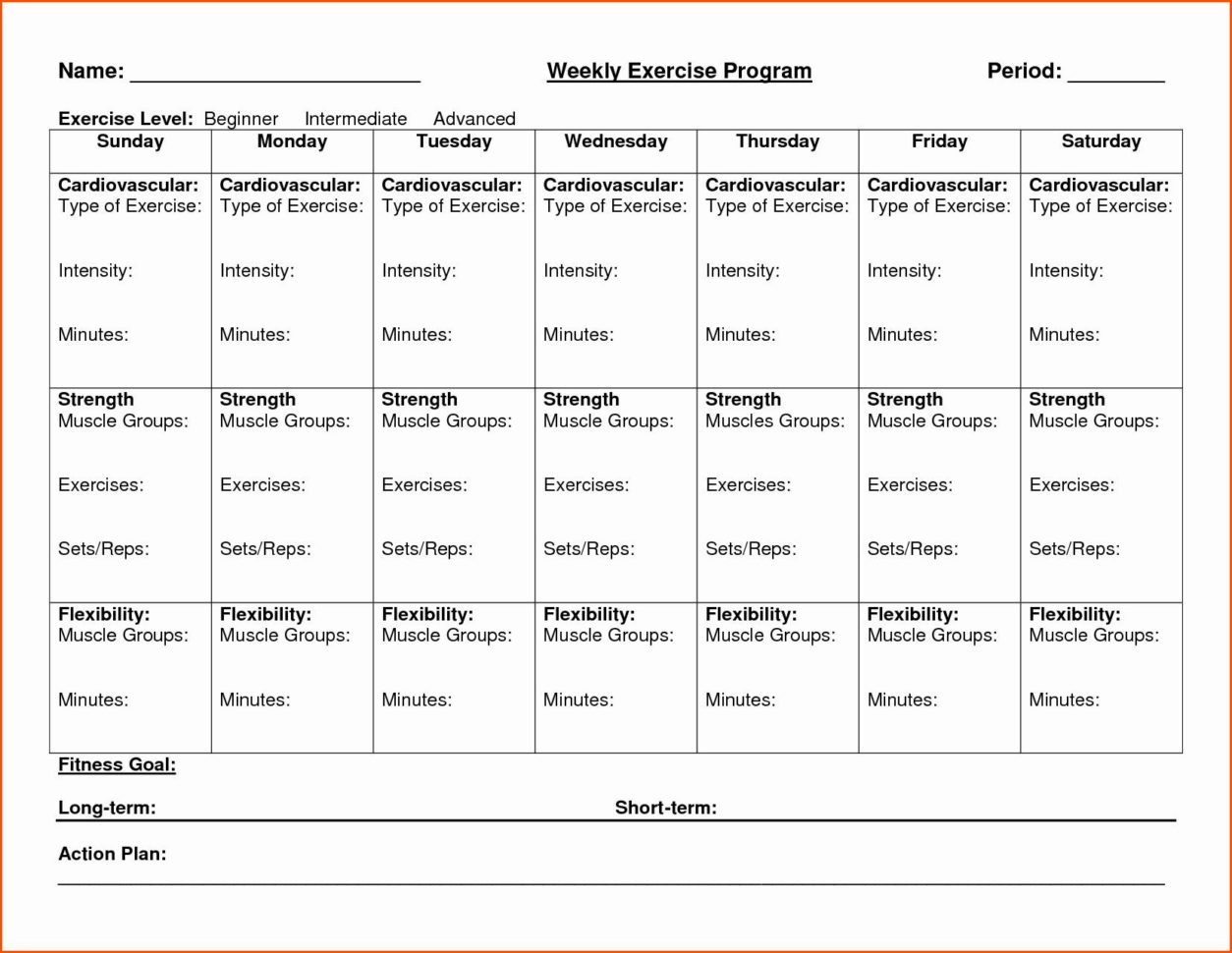Fitness Plan Spreadsheet Regarding Workout Calendar Template Excel Beautiful Weekly Fitness Plan