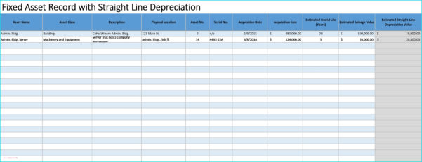 Fixed Asset Depreciation Excel Spreadsheet Spreadsheet Downloa fixed ...