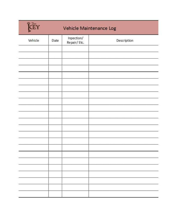Fleet Maintenance Schedule Spreadsheet throughout 40 Printable Vehicle ...