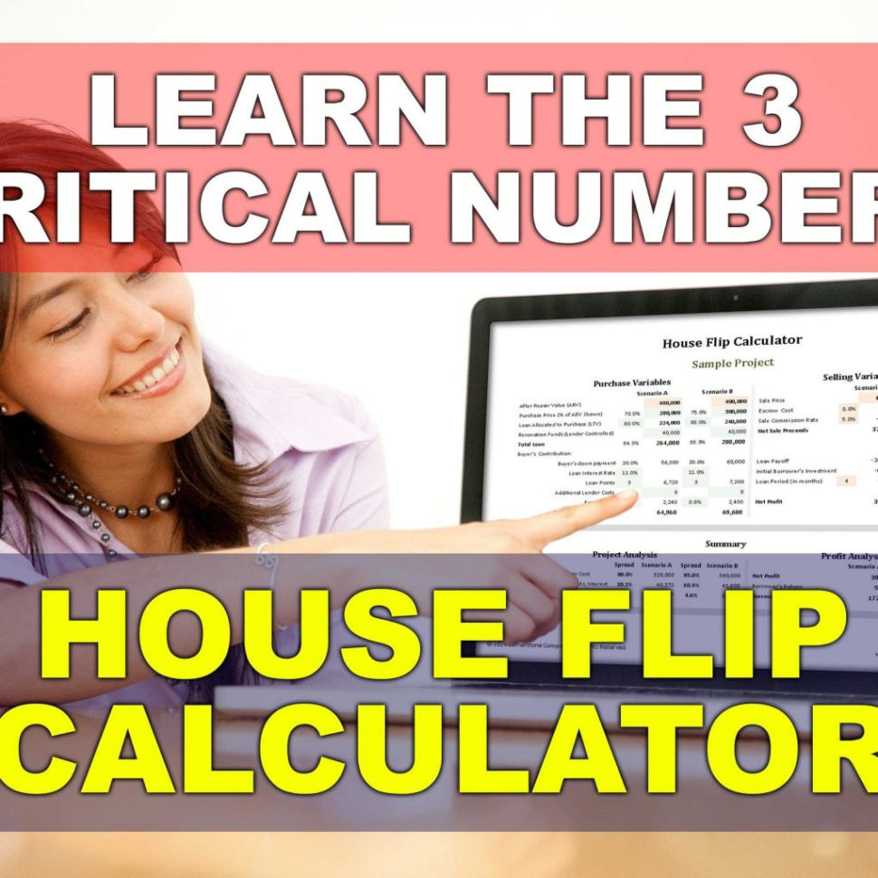 Flip Calculator Spreadsheet In House Flip Calculator Spreadsheet Overview  Part 1 Of 2 Inside