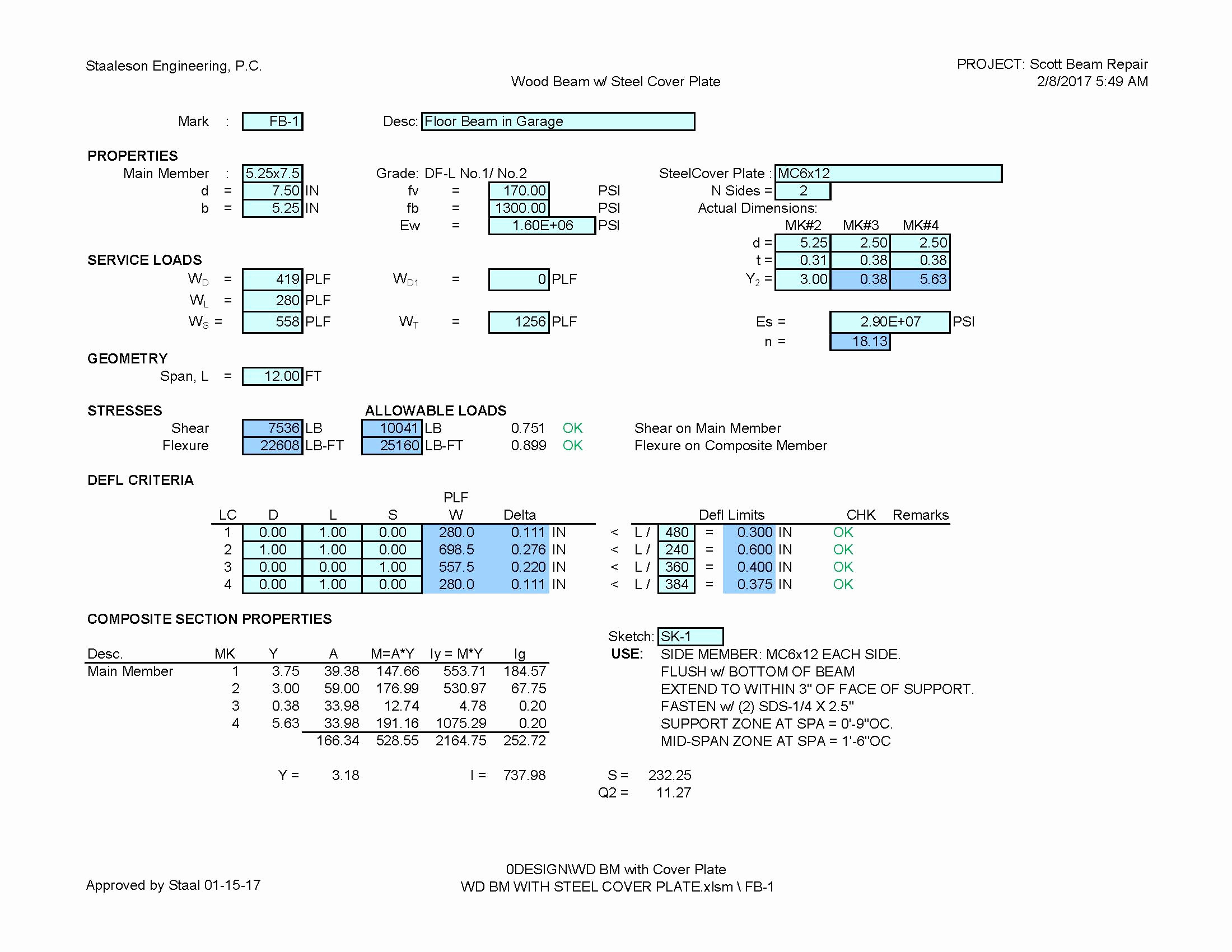 Flitch Beam Design Spreadsheet For Flitch Beam Design Spreadsheet  My Spreadsheet Templates