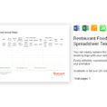 Food Cost Spreadsheet Excel Throughout Restaurant Food Cost Spreadsheet Template In Word, Excel, Apple