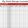 Food Storage Inventory Excel Spreadsheet Within Food Storage Inventory Spreadsheets You Can Download For
