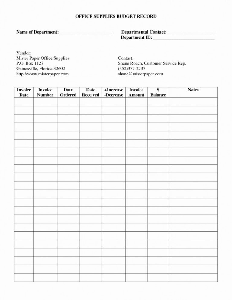 Food Storage Spreadsheet —