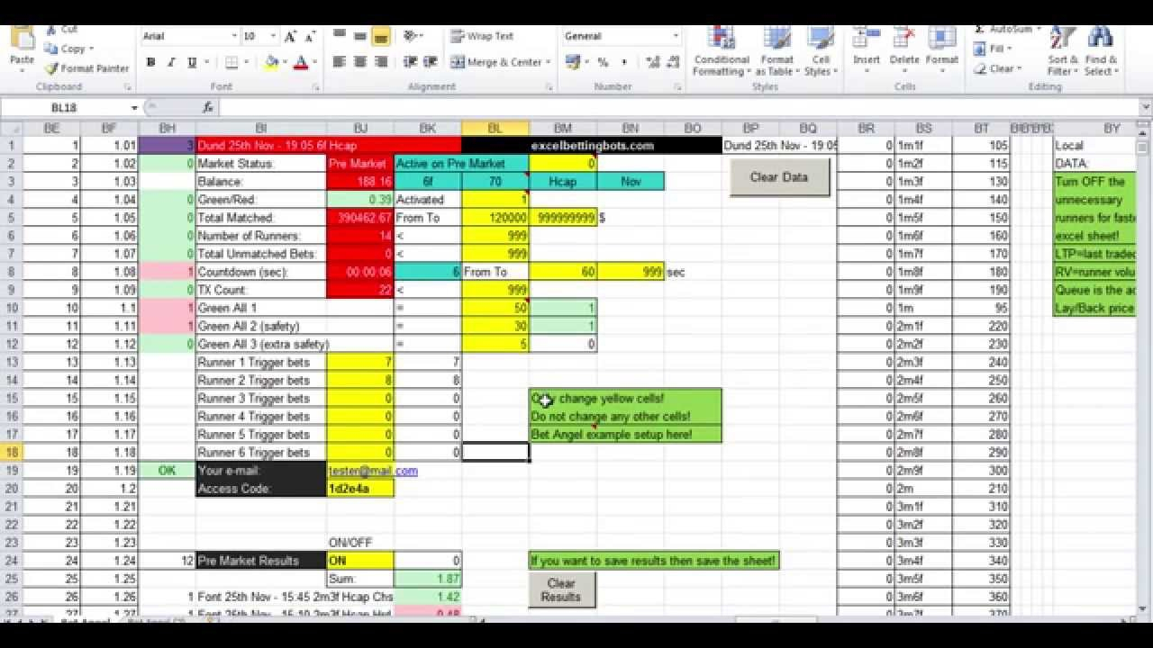 Football Betting Spreadsheet Template intended for Football Betting