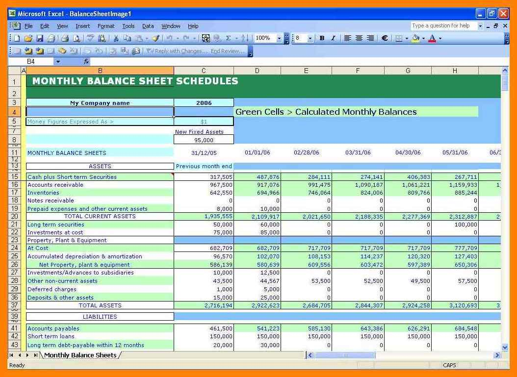 Formatting Excel Spreadsheet Intended For 18+ Balance Sheet Excel Format Free Download  Wine Albania