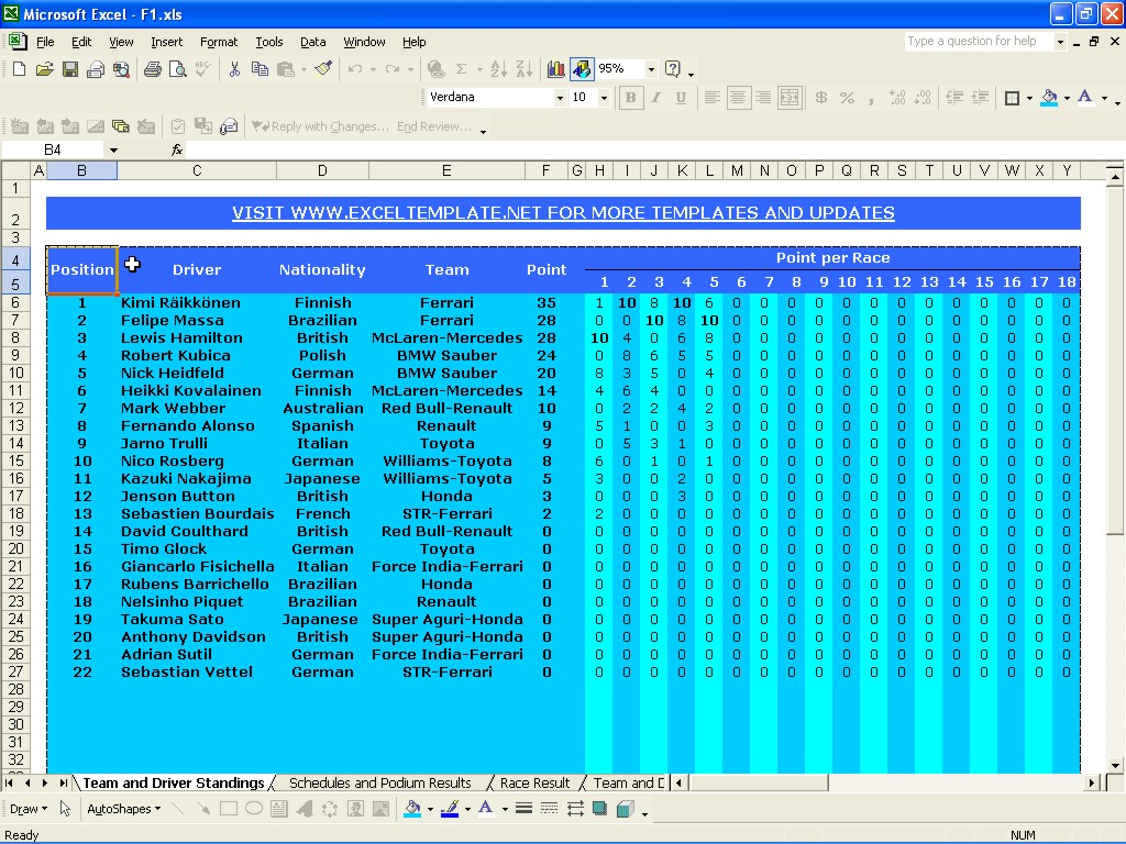 Formula 1 Excel Spreadsheet Db excel