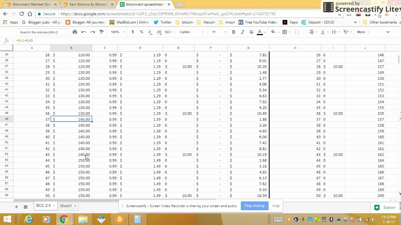 Free Bitconnect Compounding Spreadsheet In Bitconnect Compounding Spreadsheet Compound Interest Excel Download
