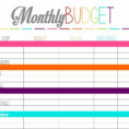 Free Budget Spreadsheet Template In Monthly Bill Spreadsheet Template Free Budget Templates Excel