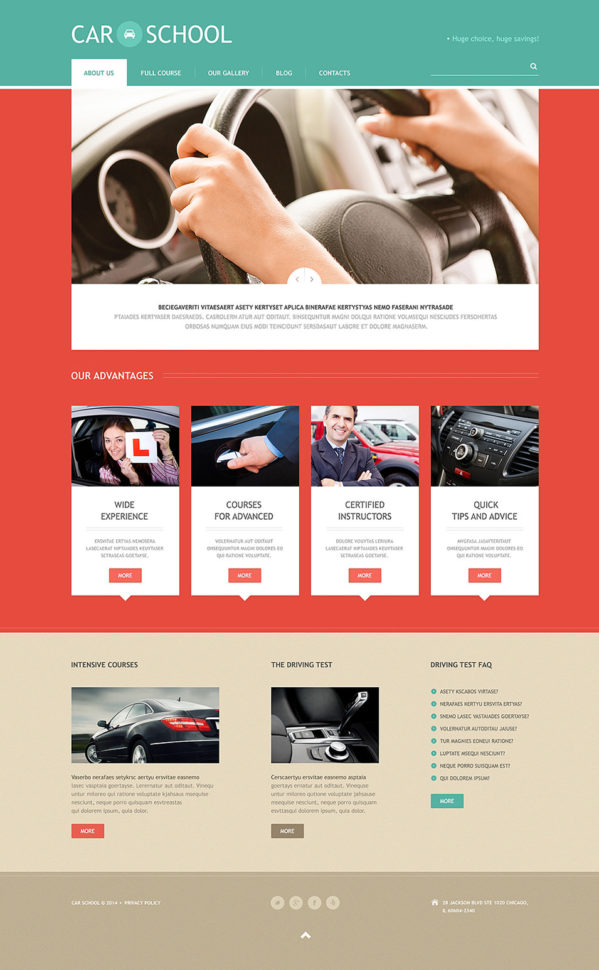 Free Driving Instructor Accounts Spreadsheet Intended For 20+ Best Driving School Website Templates  Free  Premium Templates