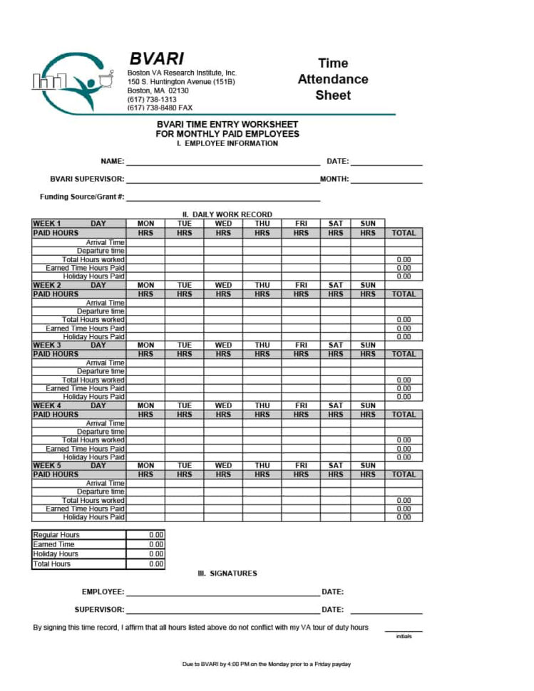 Free Employee Attendance Tracking Spreadsheet Pertaining To 40+ Free Attendance Tracker Templates [Employee, Student, Meeting]