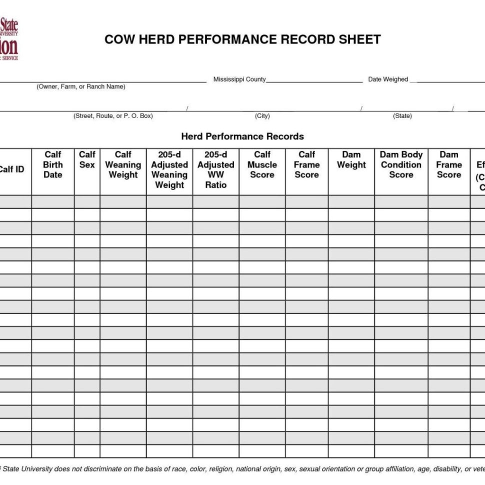 Free Farm Record Keeping Spreadsheets In Farm Record Keeping Spreadsheets Or Excel Template With Free Forms