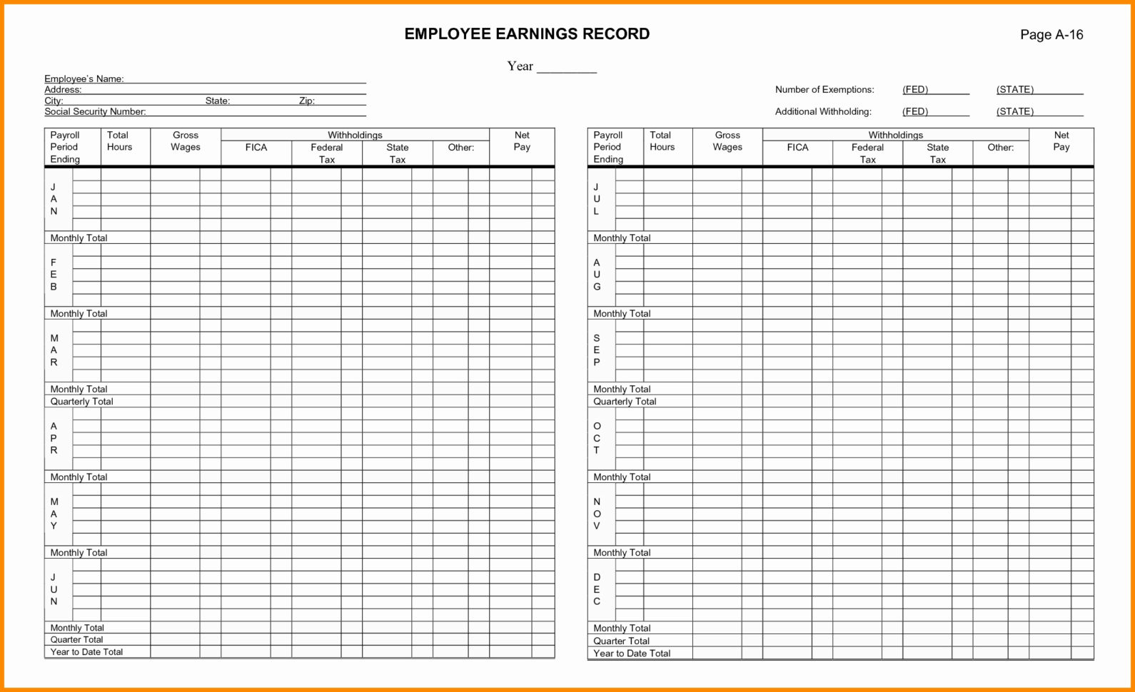 Record Keeping Template For Small Business
