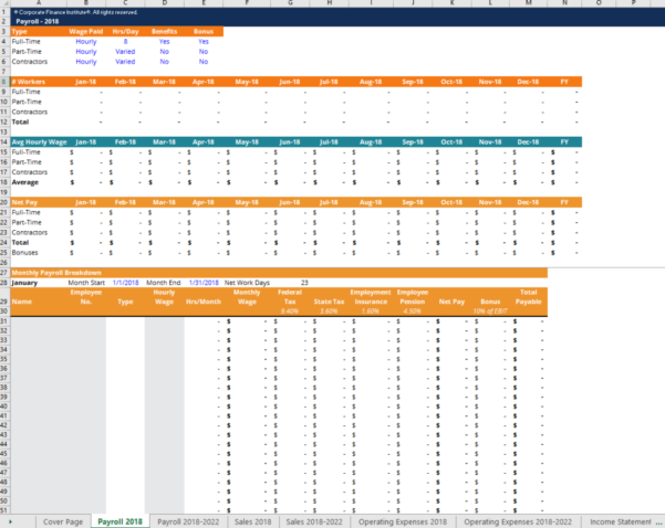 Free Financial Projection Spreadsheet — db-excel.com