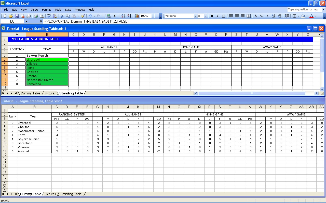 Free Football Pontoon Spreadsheet In Create Your Own Soccer League Fixtures And Table  Excel Templates