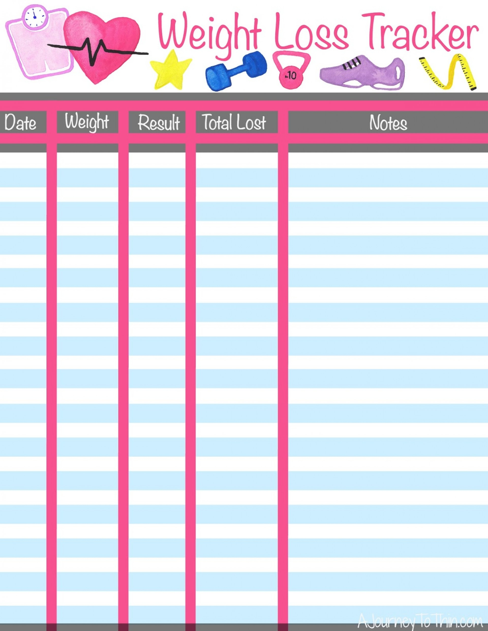 Weight Loss Tracker Printable Free, Pin on Healthy Diet and Weight Loss