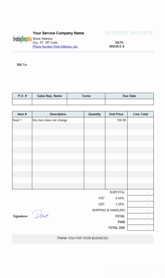 Free Invoice Spreadsheet Regarding Free Invoice Templates For Microsoft Word Of Microsoft Fice Receipt