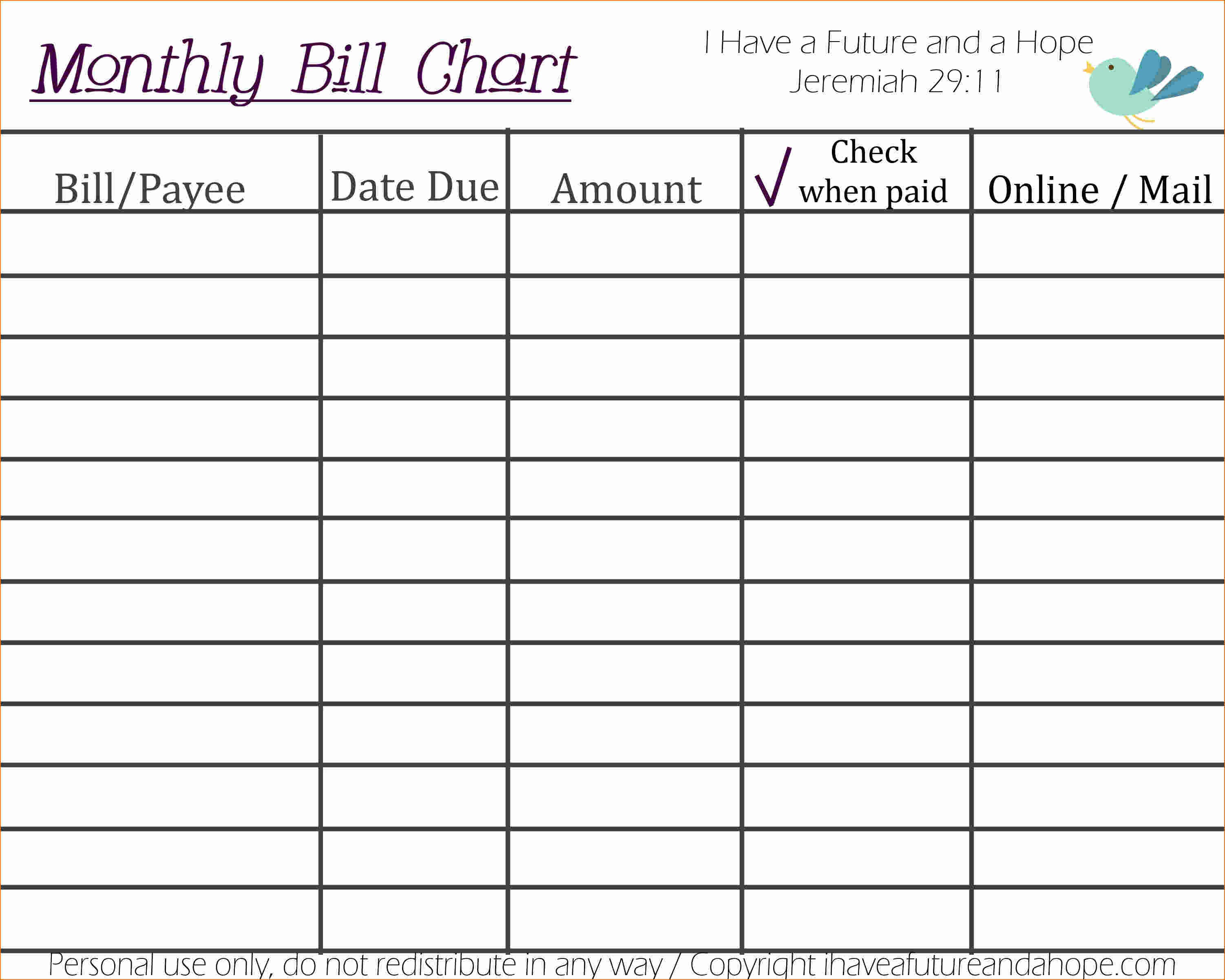 excel monthly household budget template