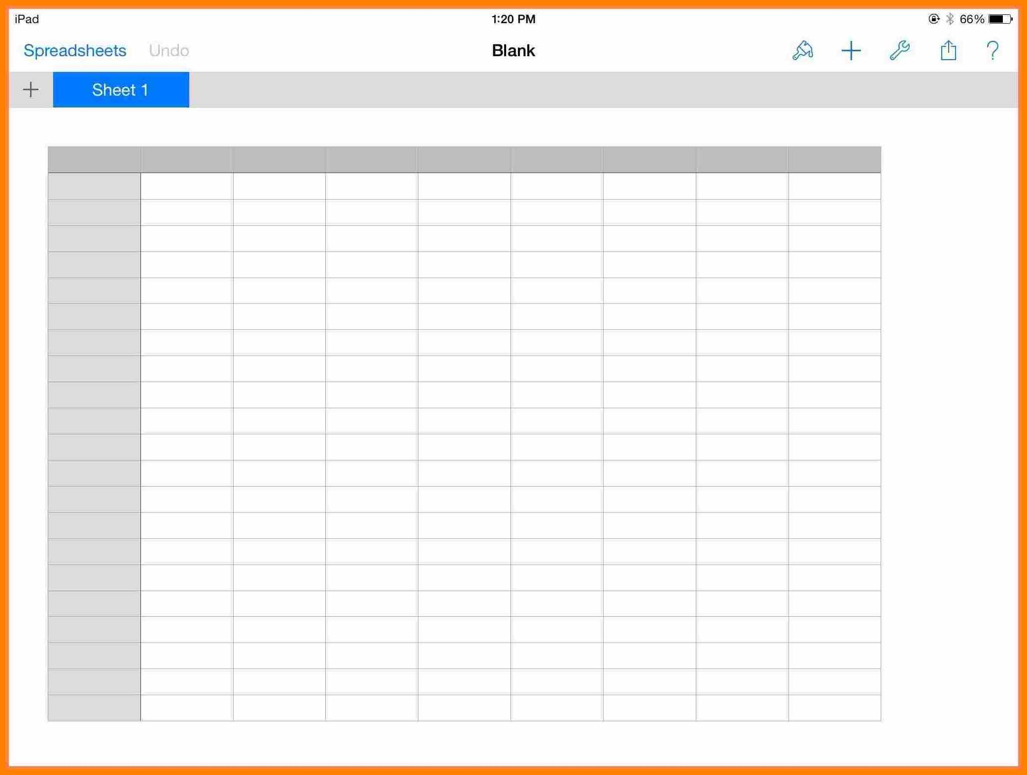 Free Printable Blank Spreadsheet with 5+ Free Printable Blank