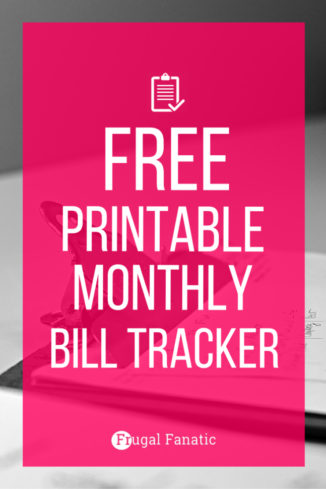 Free Printable Spreadsheet For Bills With Regard To Free Printable Bill Tracker: Manage Your Monthly Expenses