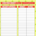 Free Printable Spreadsheet Intended For Christmas Budget Worksheet  Free Printable Spreadsheet For Free