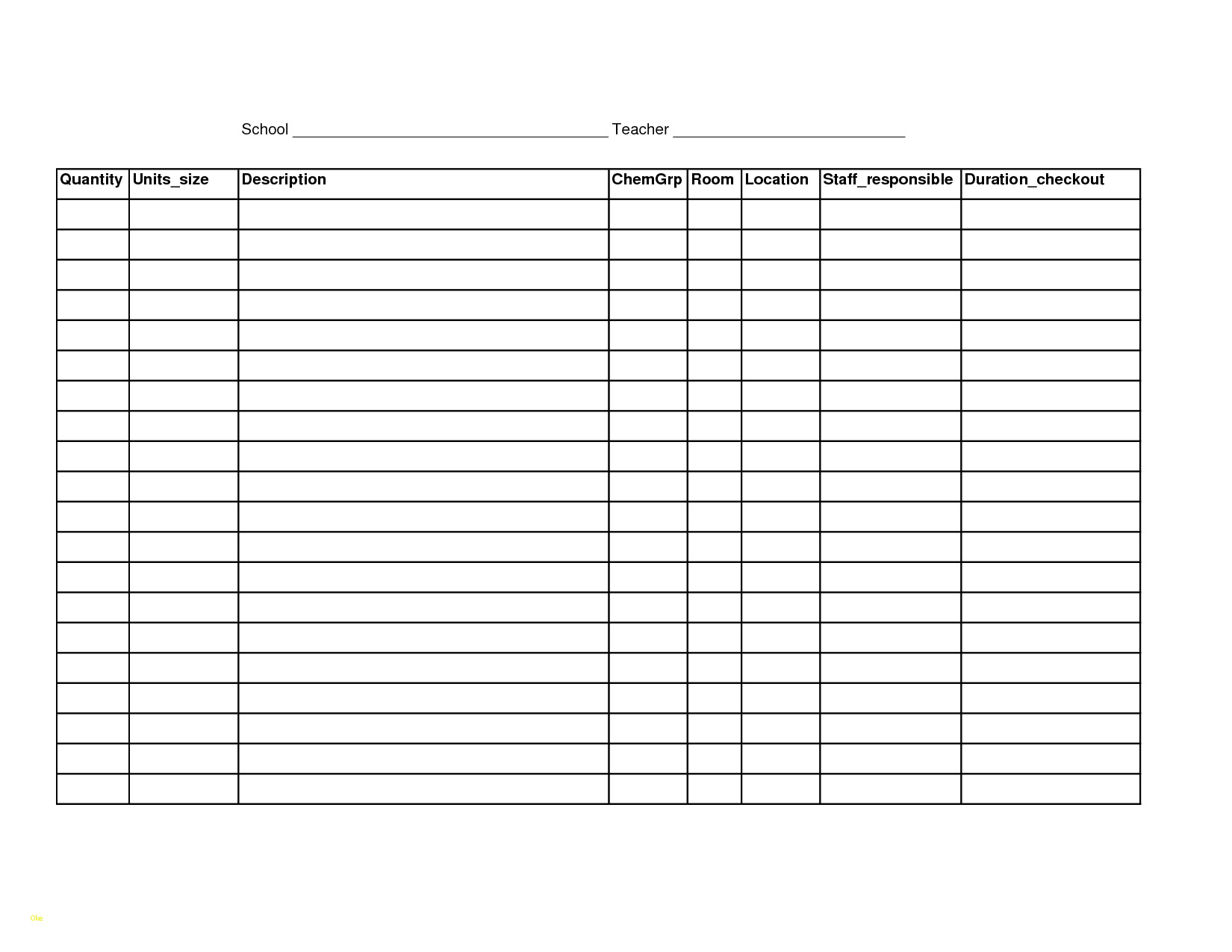 excel template for home inventory