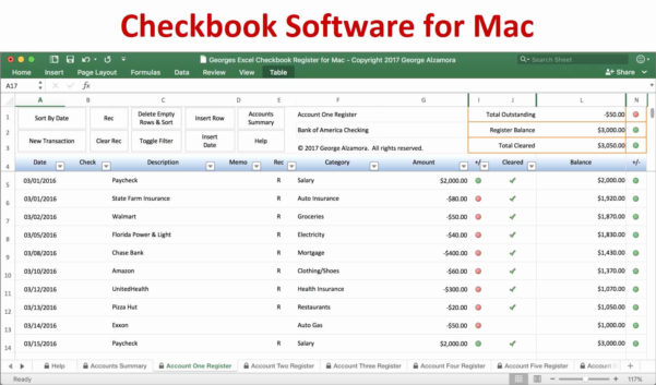 free checkbook program for mac