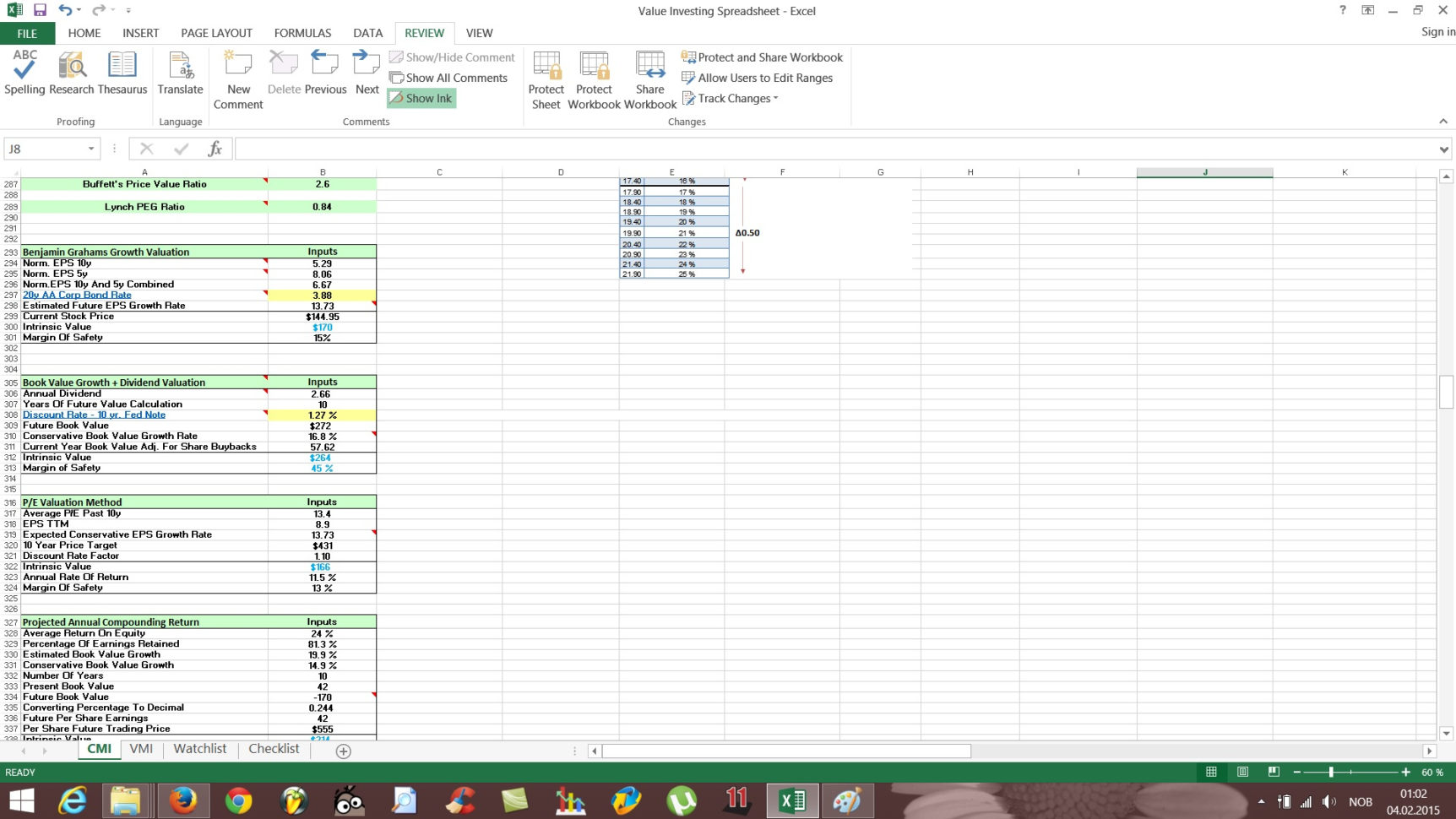 Free Stock Spreadsheet Inside Free Value Investing Stock Spreadsheet