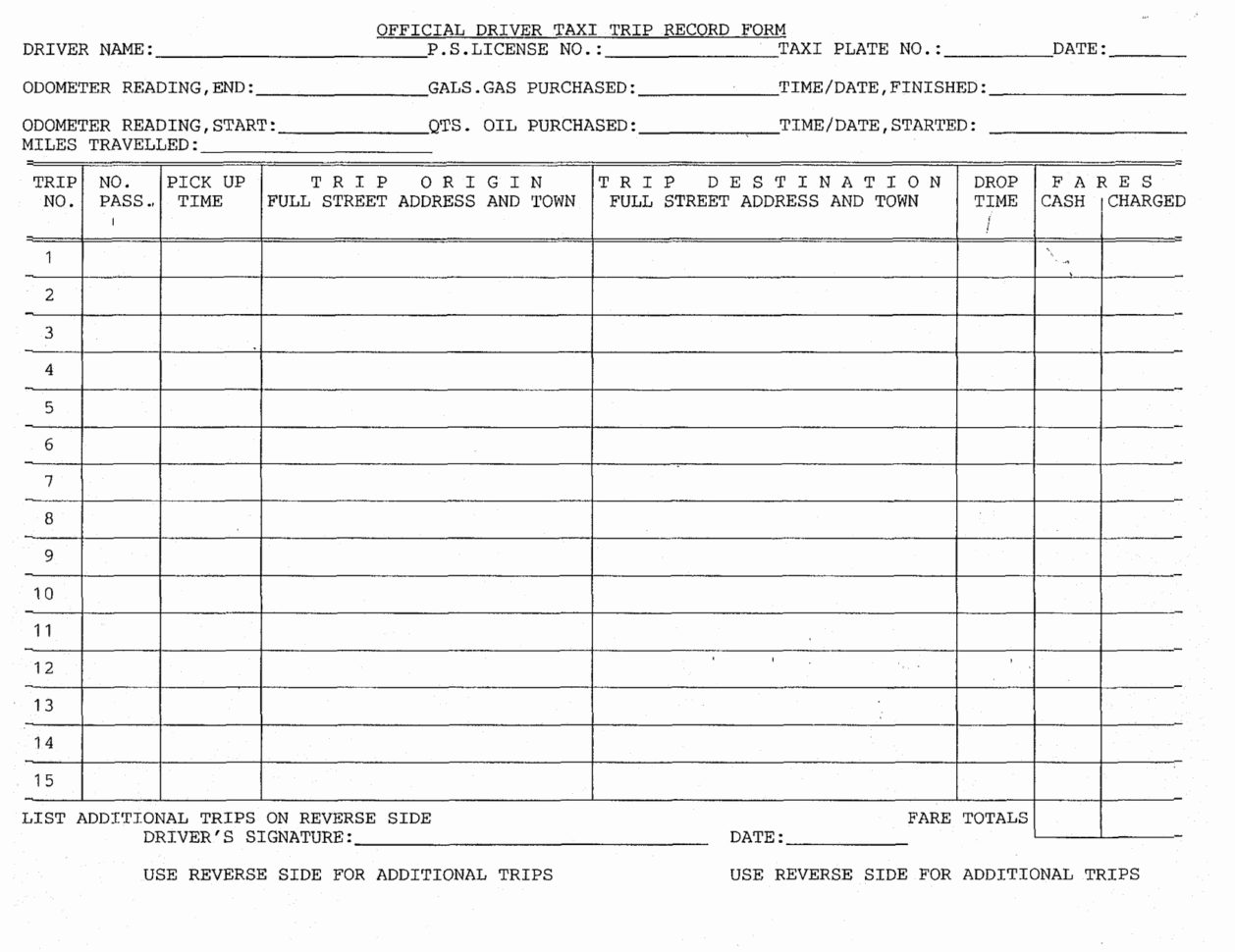 Free Taxi Driver Accounts Spreadsheet for Truck Driver Accounting ...