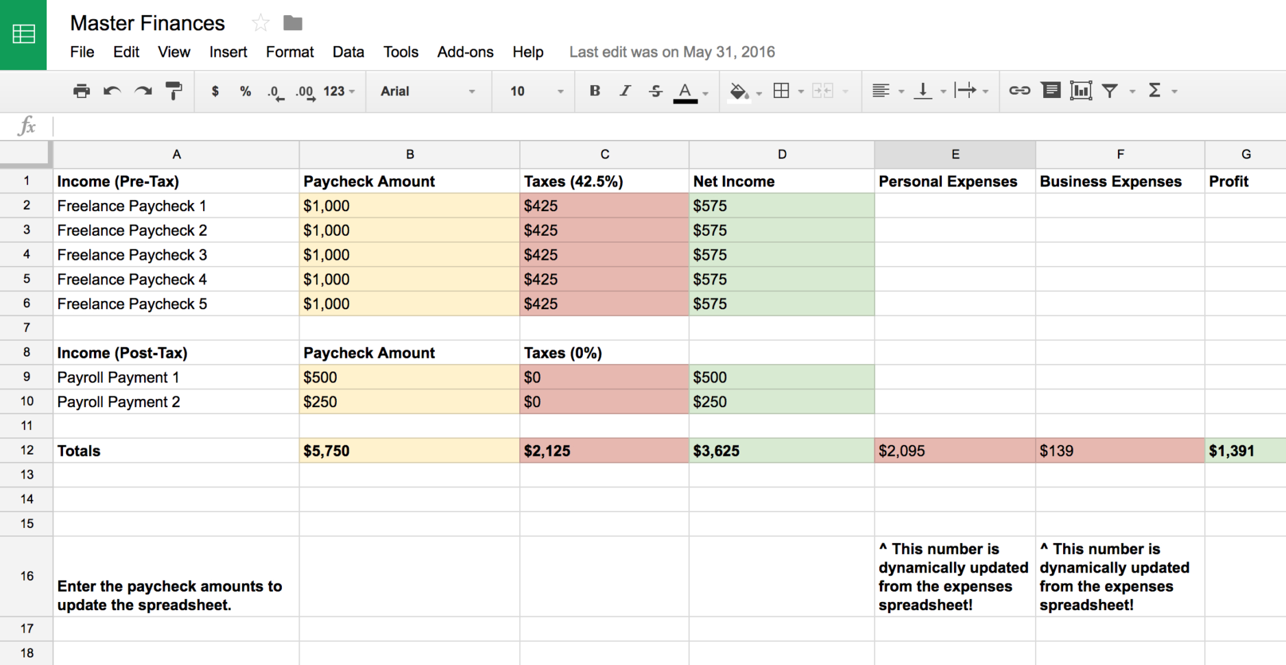 how to do billing in excel