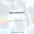 Functional Skills Ict Level 2 Spreadsheet With Spreadsheets Skills Lesson Part Ppt Download