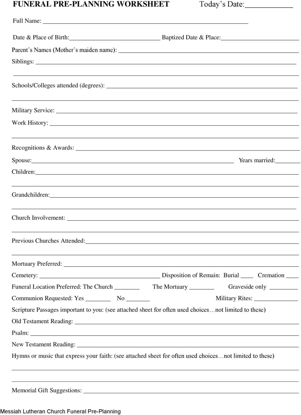 Funeral Budget Spreadsheet Pertaining To Funeral Pre Planning Worksheet Excel Template