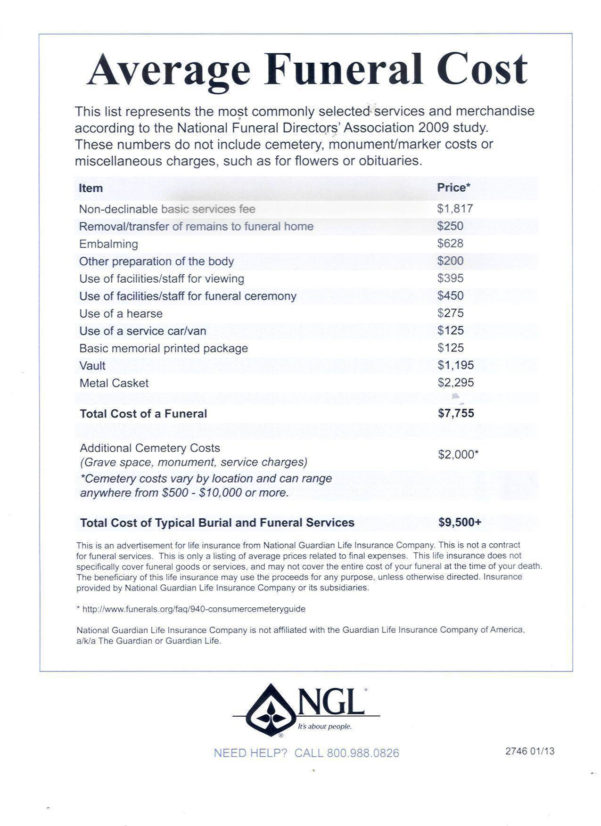 Funeral Cost Spreadsheet — Db-excel.com