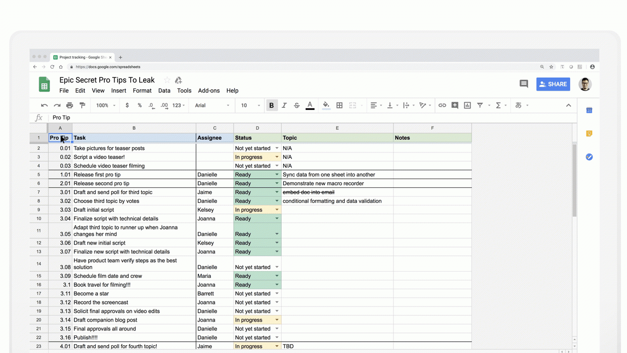 G Suite Spreadsheet For G Suite Pro Tip: How To Create A Dropdown List In Google Sheets And